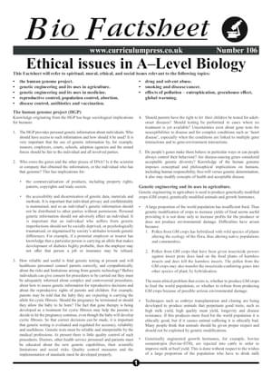 106 Ethical Issues