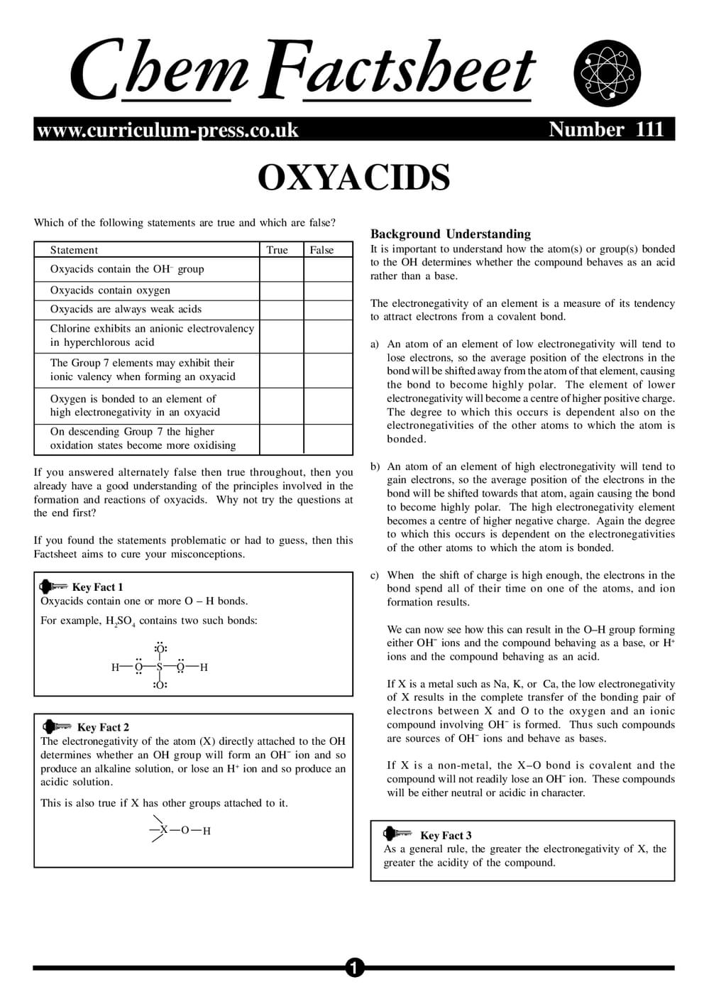 111 Oxyacids