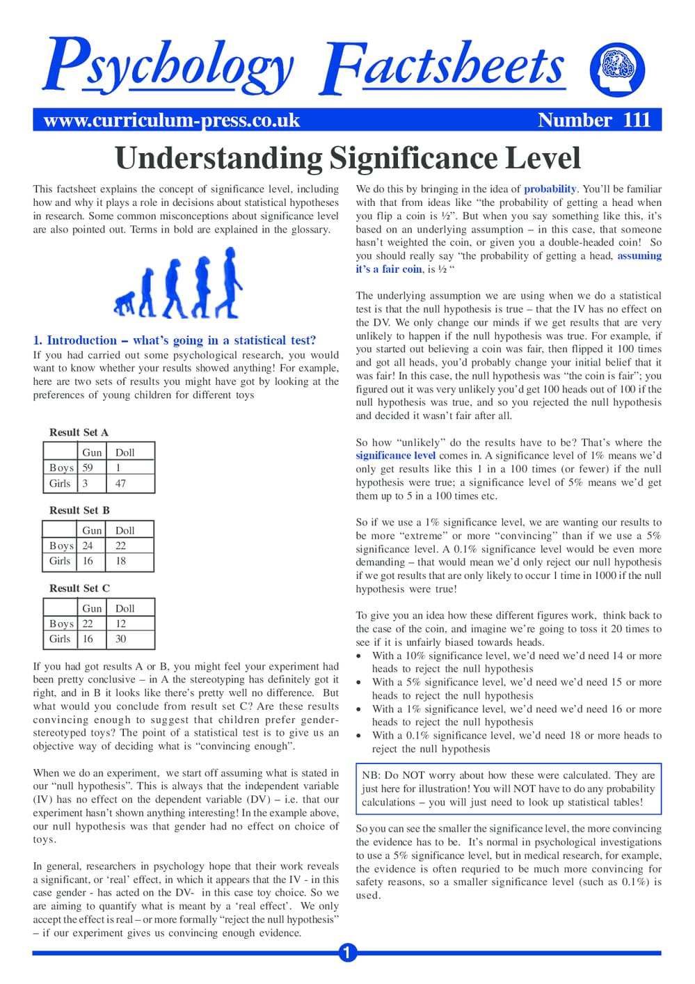 111 Significance Testing