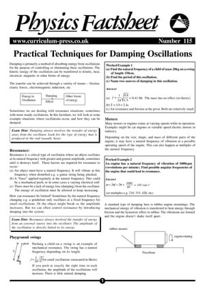 115 Damping Oscillations