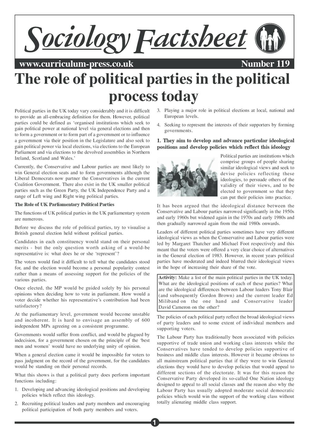119 Role Political Parties