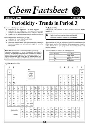 12 Periodicty Period 3