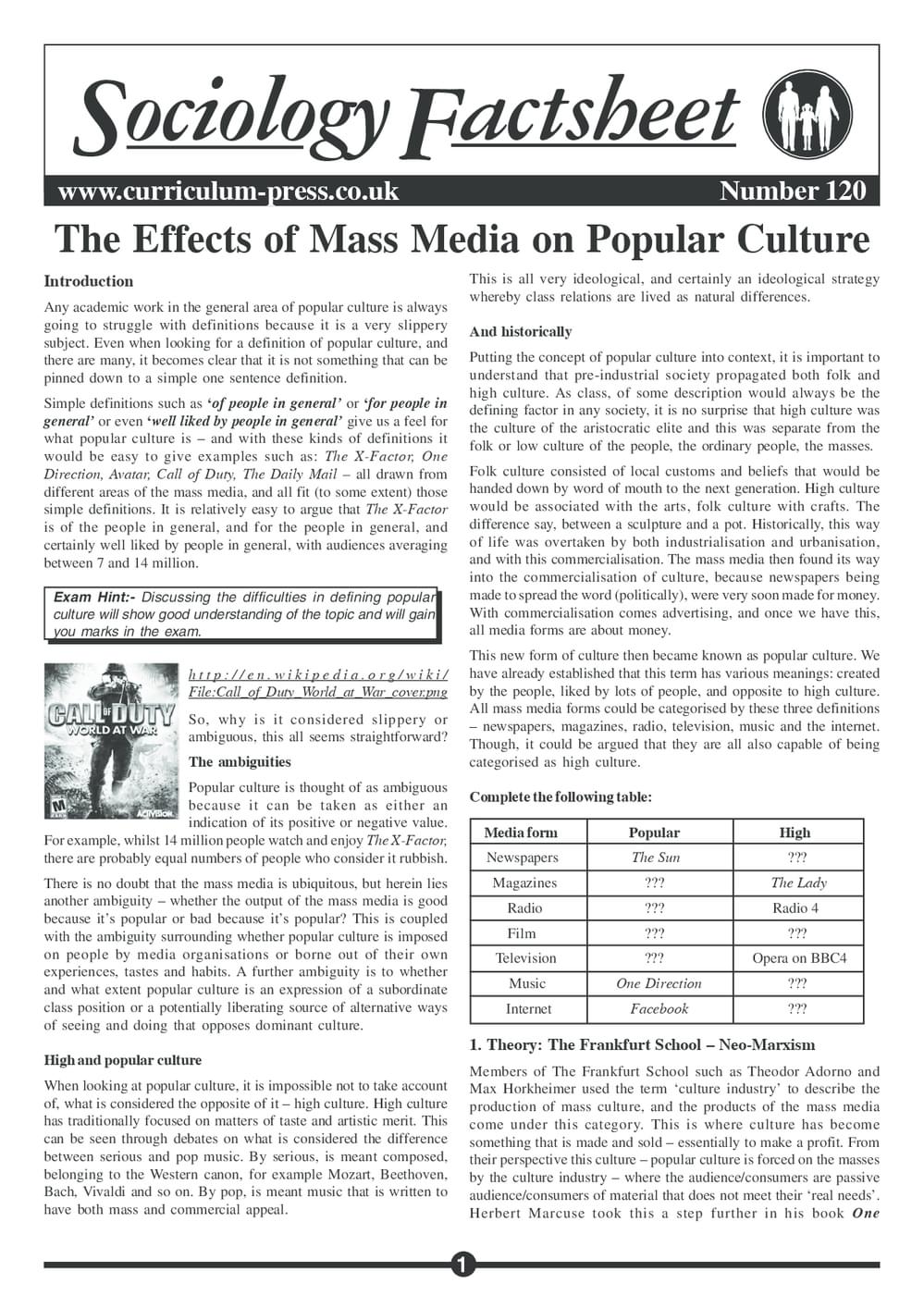 120 Effects Of Mass Media