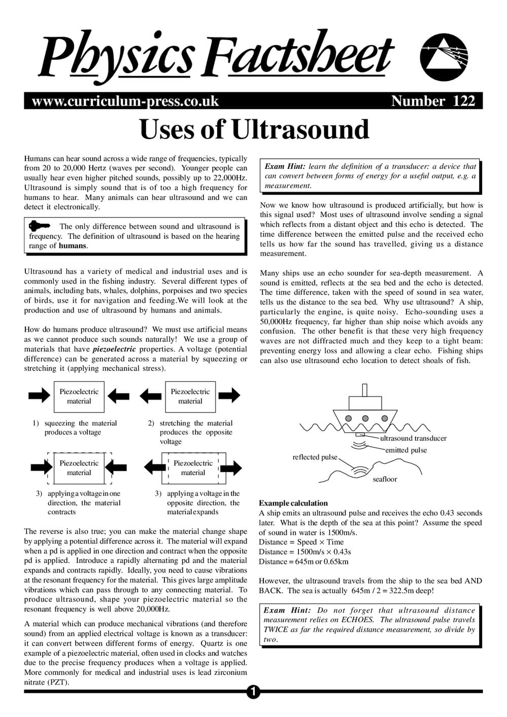 122 Uses Ultrasound