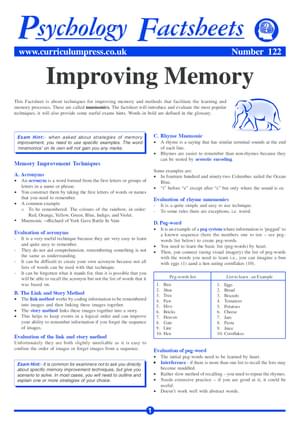 122 Improving Memory