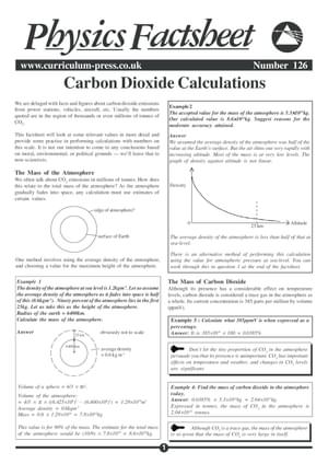 126 Carbon Dioxide Calculations