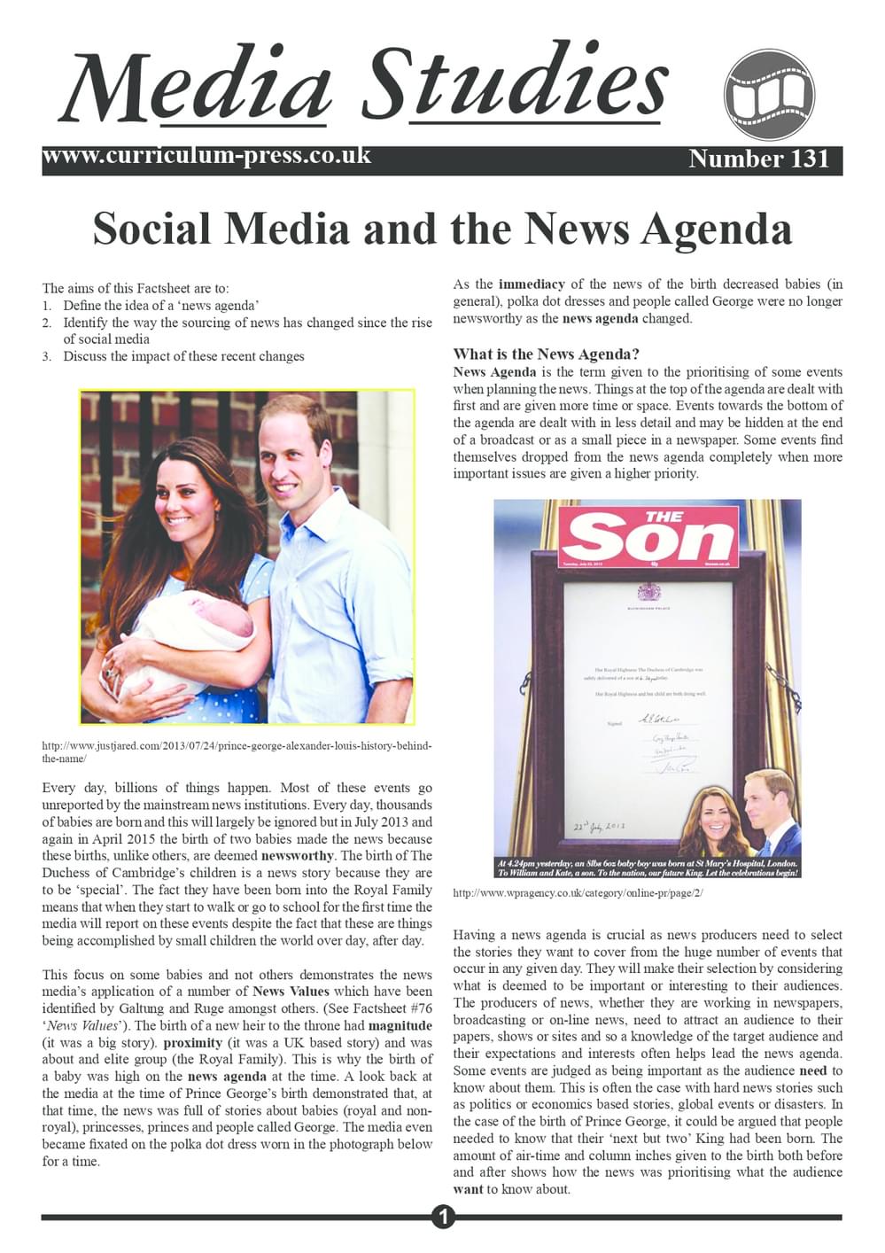 131 Social Media And The News Agenda