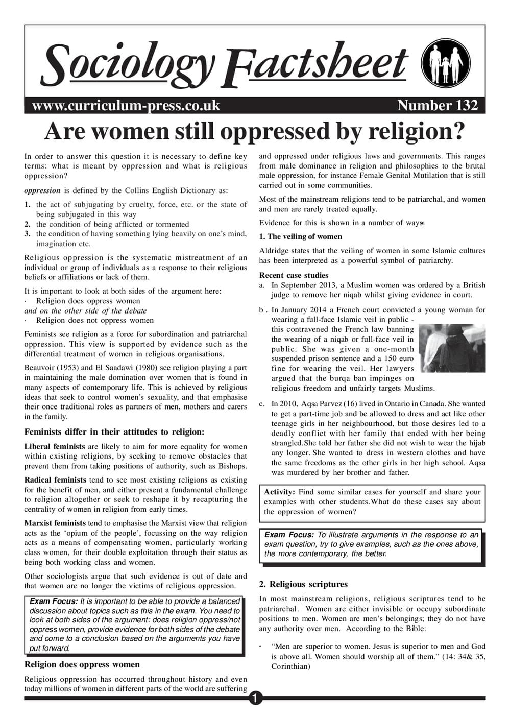 132 Are Women Still Oppressed By Religion