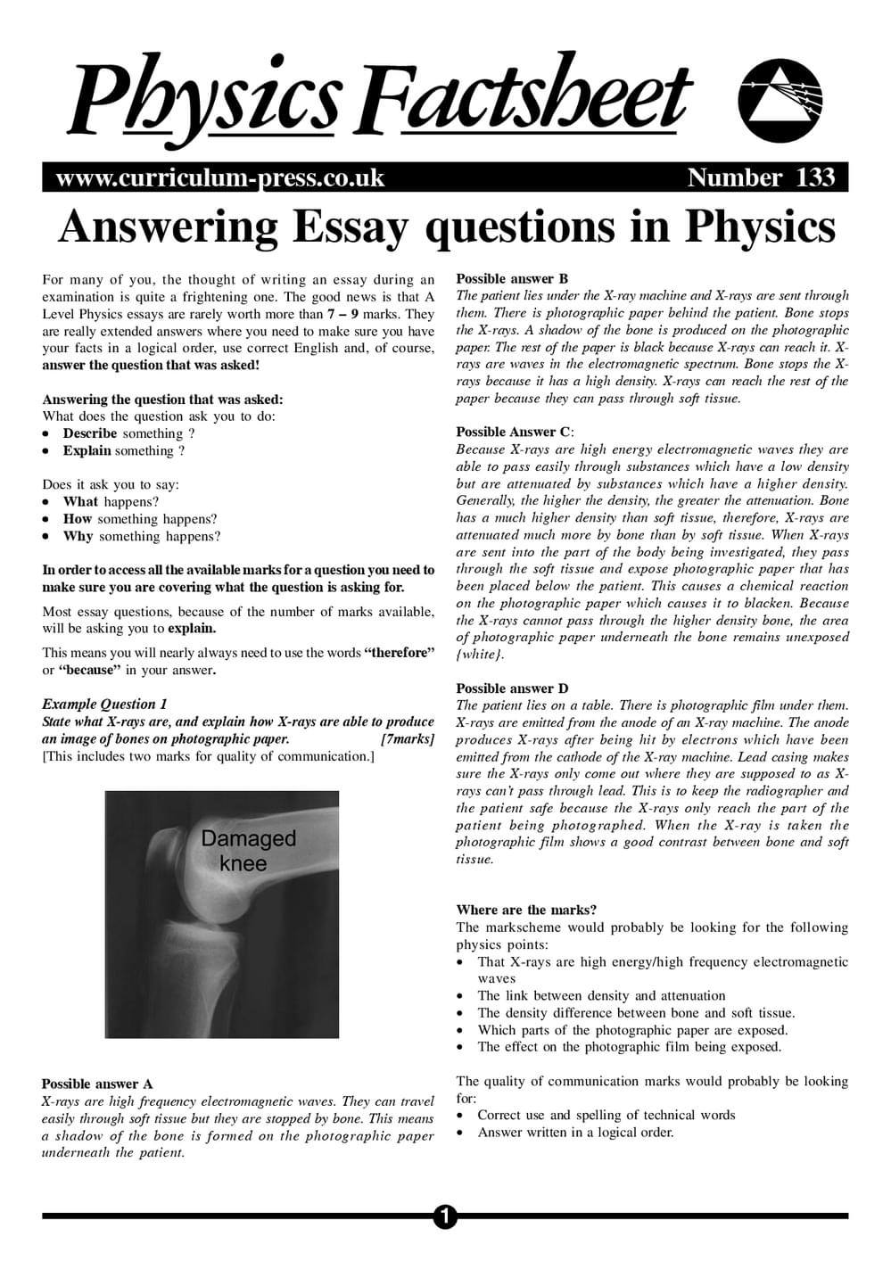 133 Answering  Essay  Ques