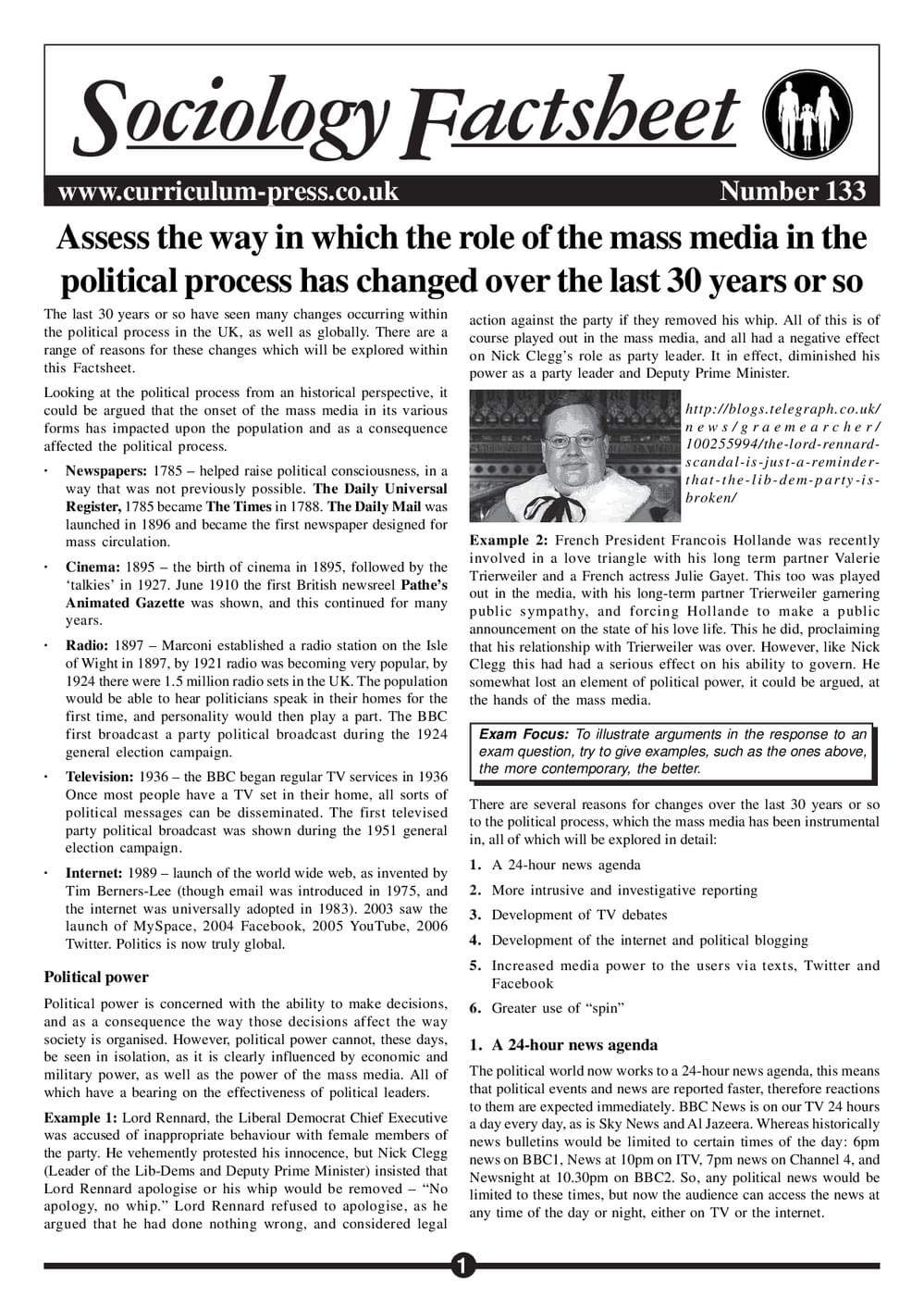 133 Role Of The Mass Media In The Political Process