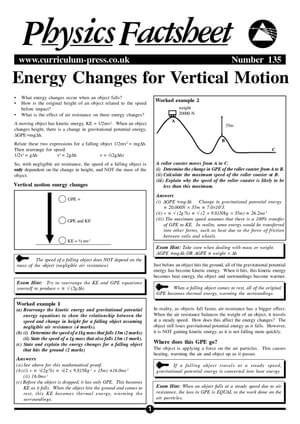 135 Energy Change Vert Motion