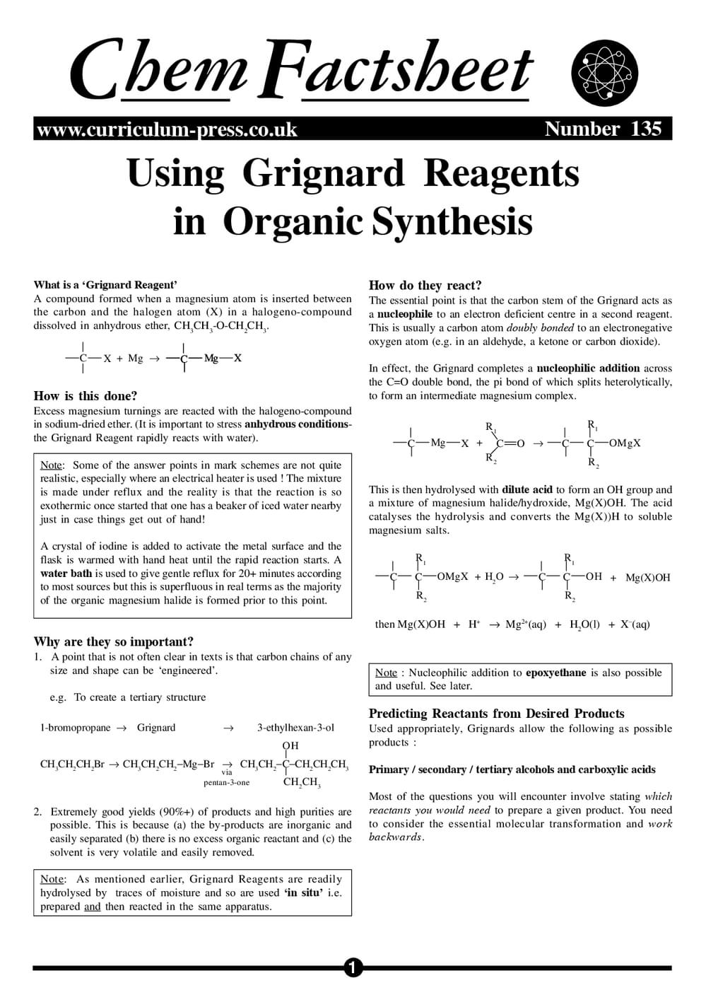 135 Grignard Reag   Organic