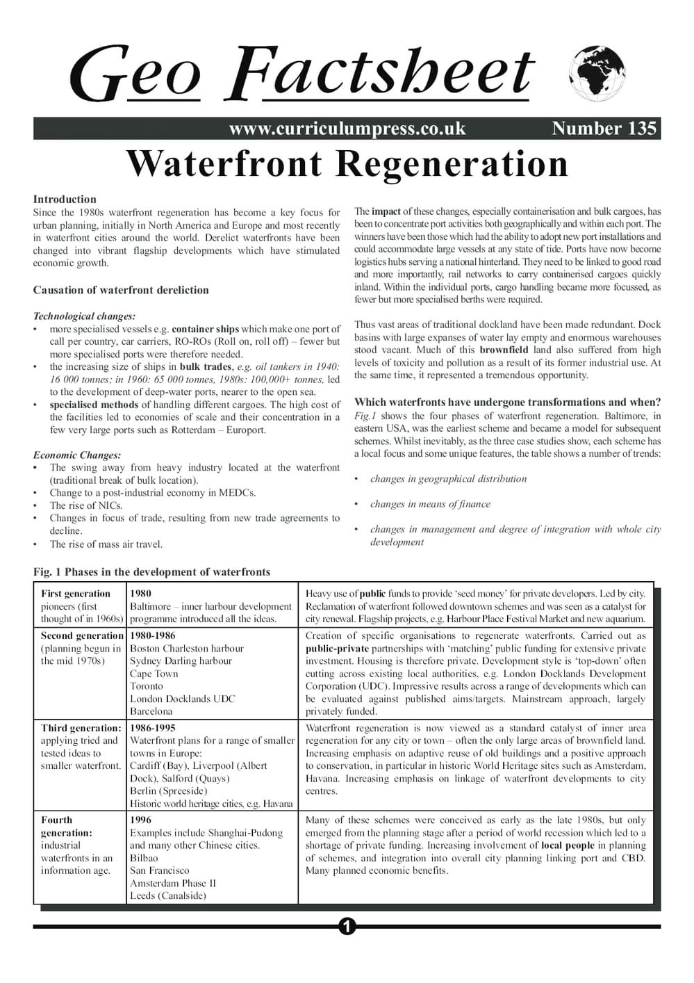 135 Waterfront Regeneration