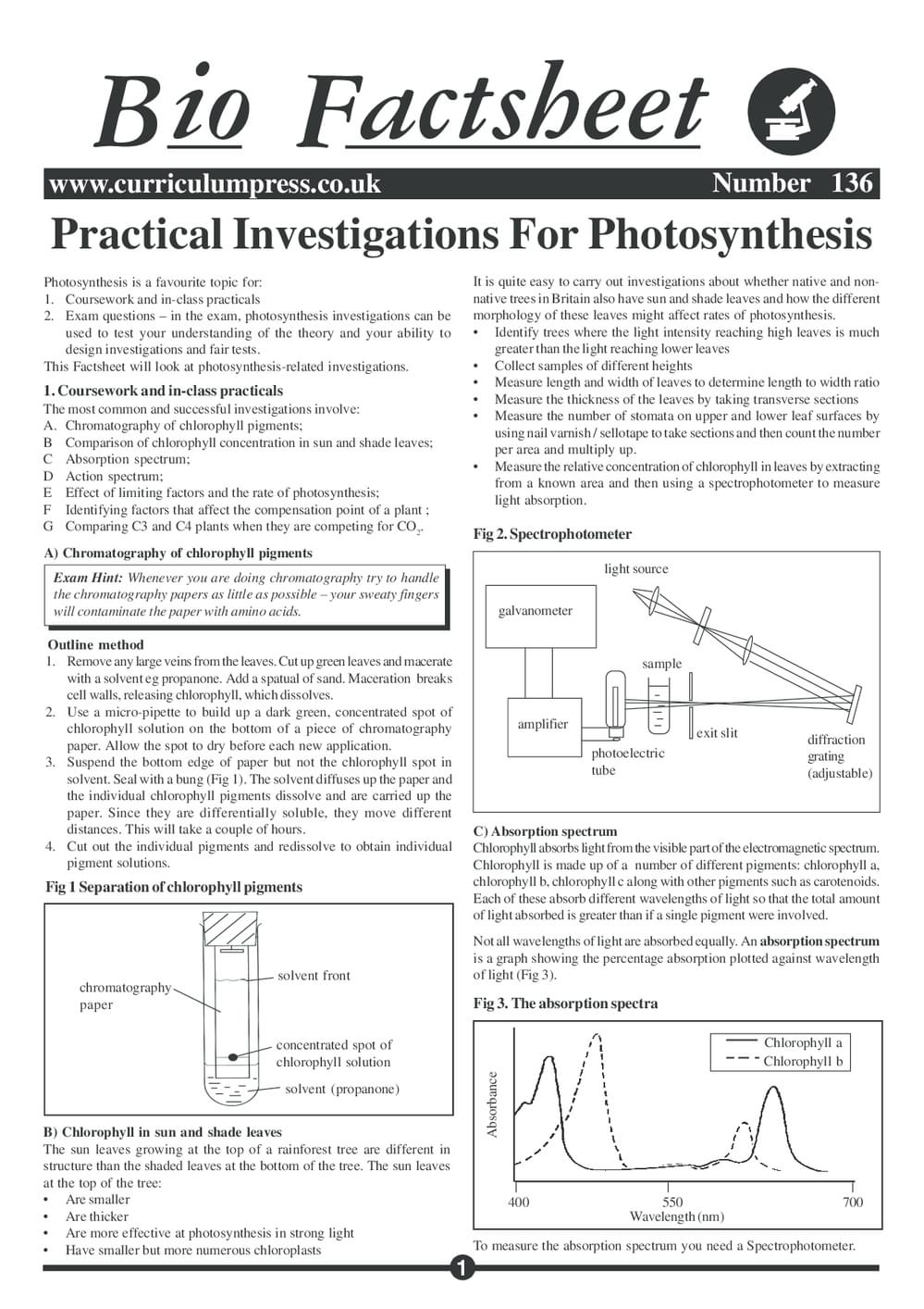 136 Photosynthesis Inves