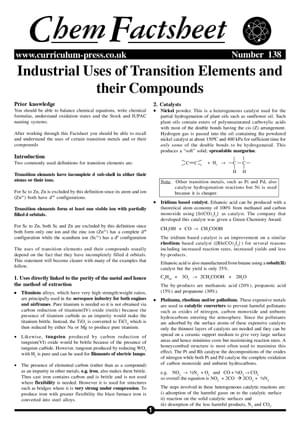 138 Ind Uses Transition Elem