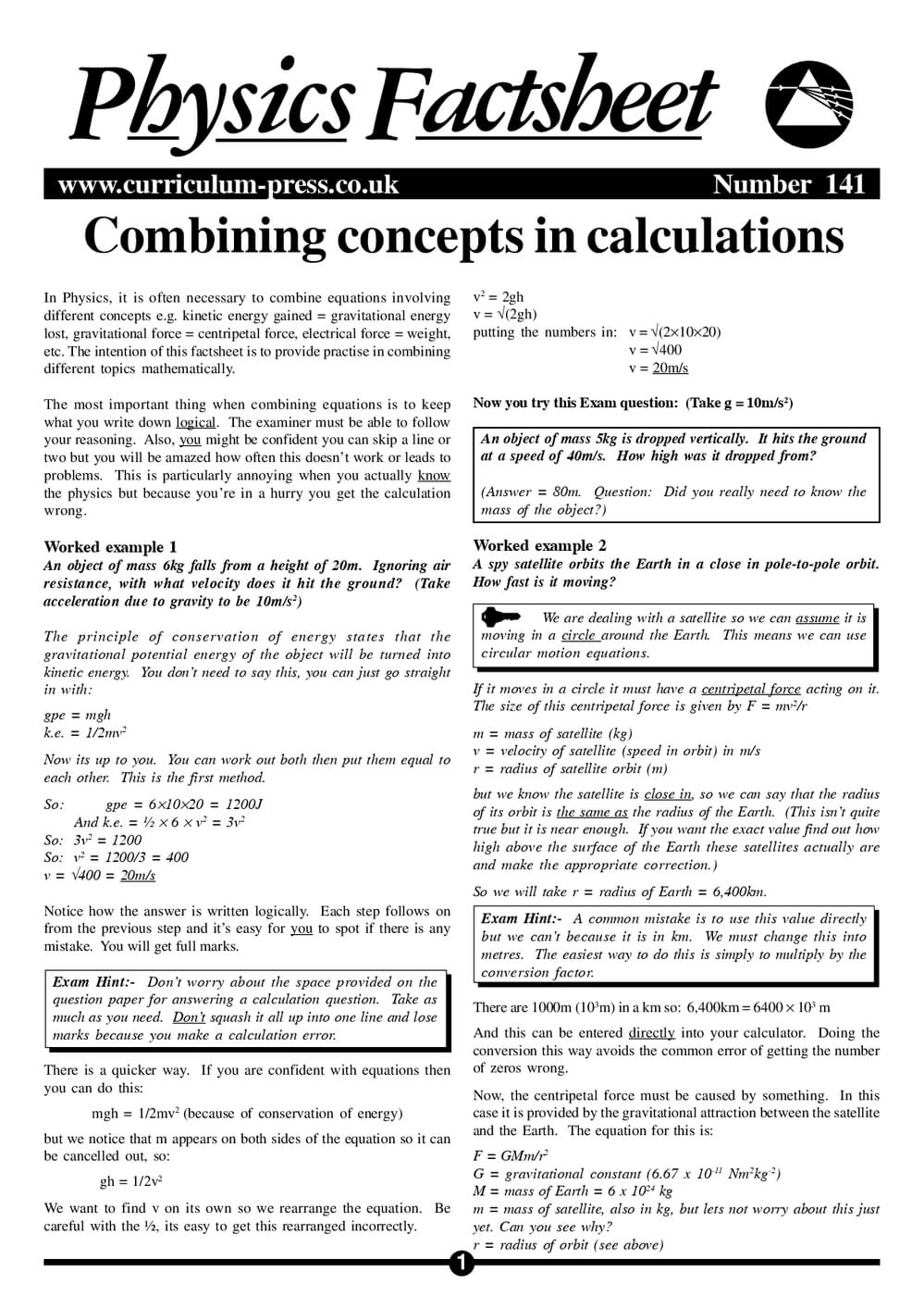 141 Combining Calculations