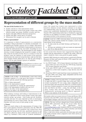 142 Representation Of Different Groups By The Mass Media
