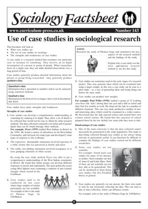 143 Case Studies In Sociological Research