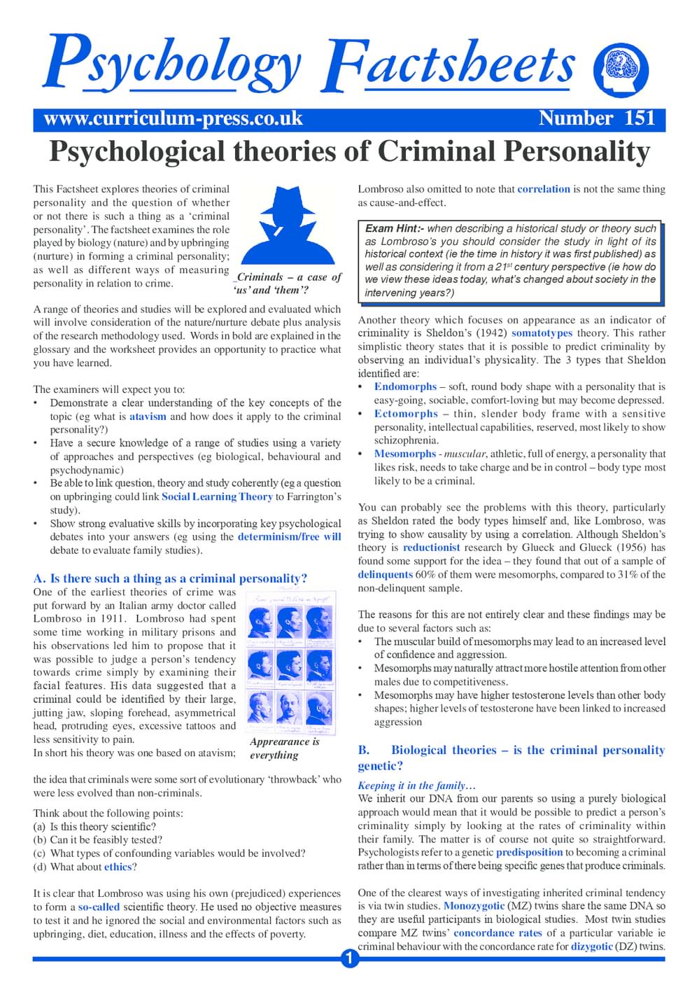 151 Criminal Personality