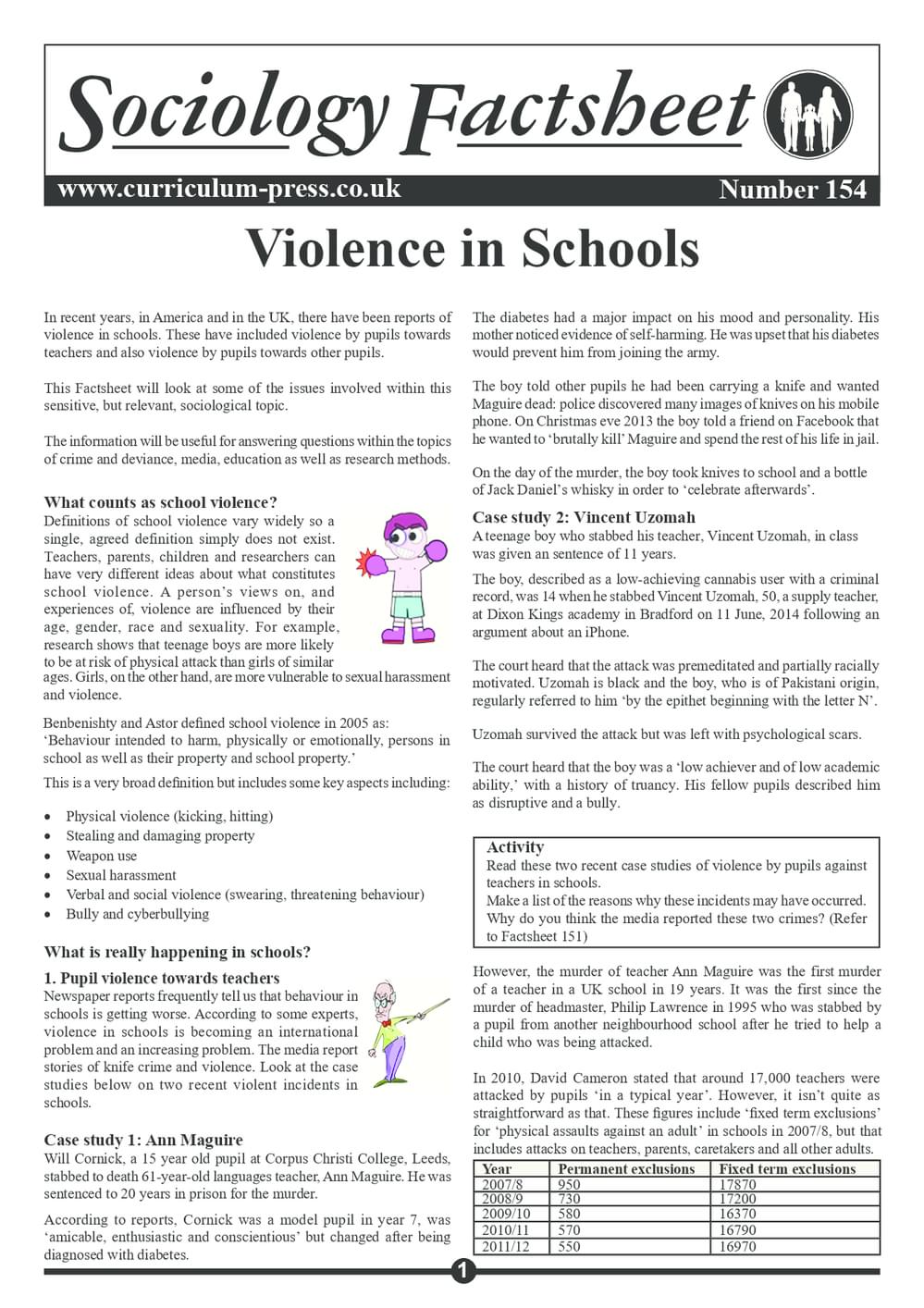 154 Violence In Schools