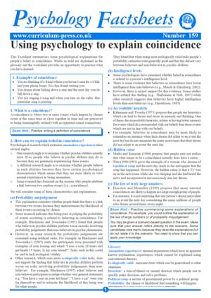 159 Psychology To Explain Coincidence