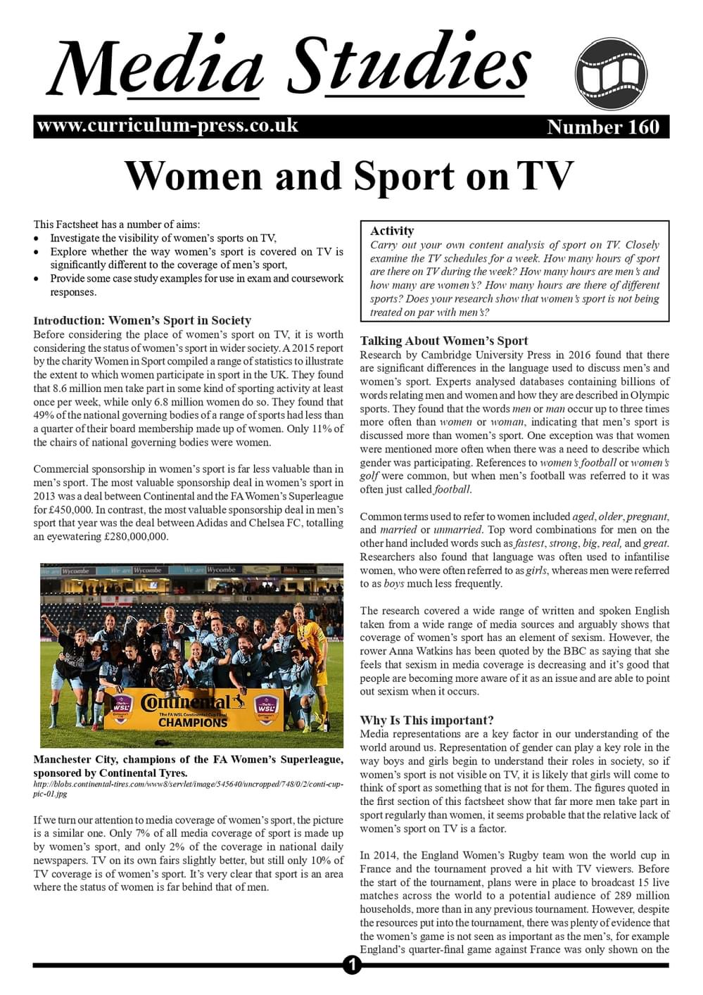 160 Women And Sport On Tv
