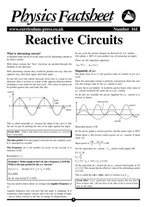 161 Reactive Circuits