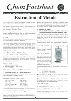 165 Extraction Metals