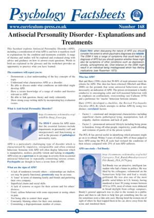 168 Antisocial Personality Disorder