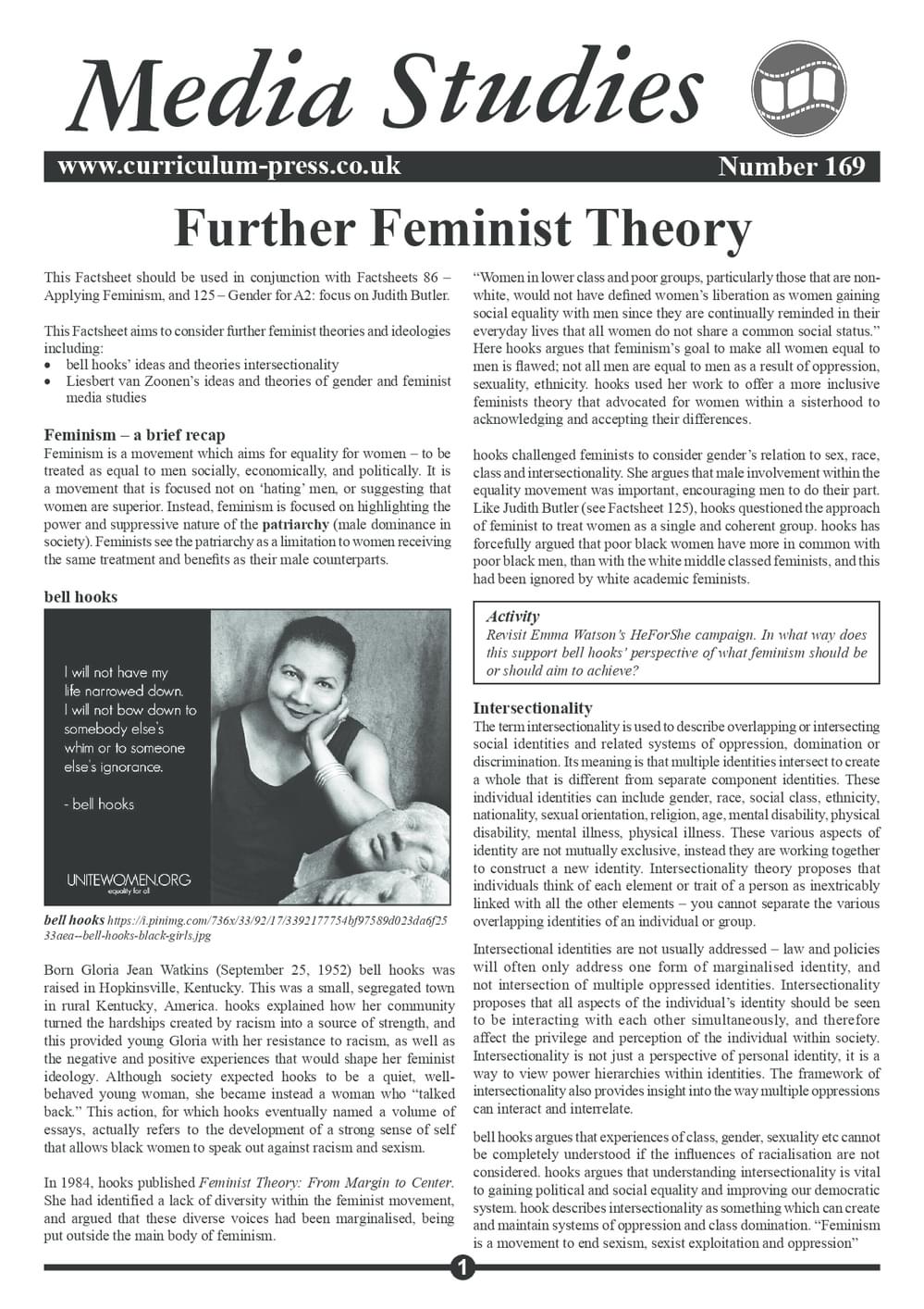 169 Further Feminist Theory