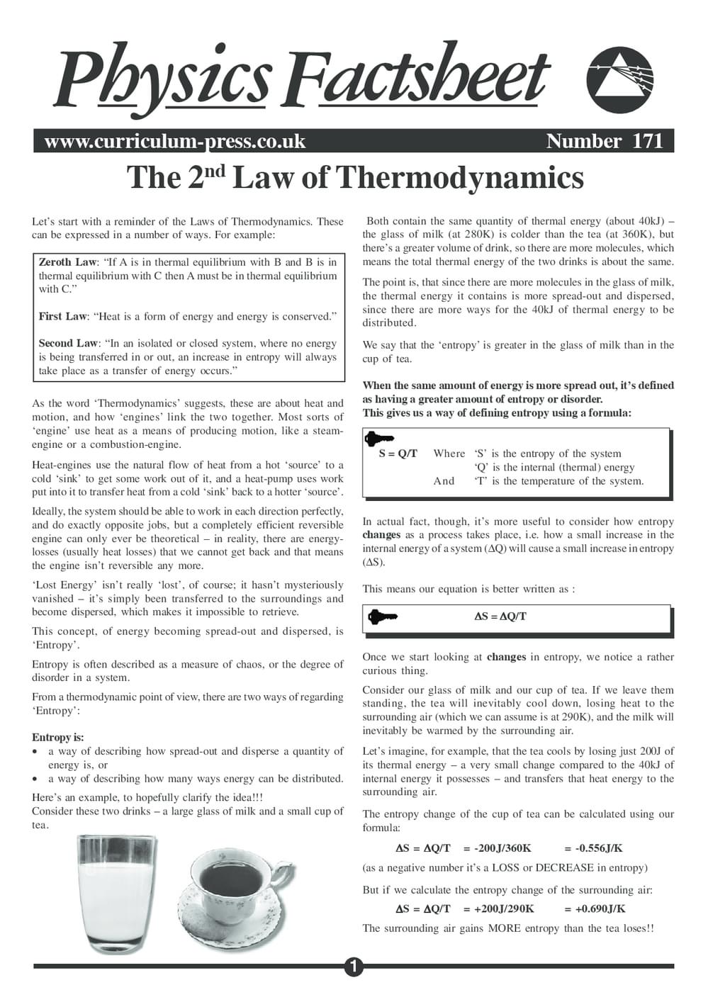 171 2Nd Law Thermodynamics