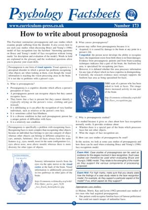 173 How To Write About Prosopagnosia