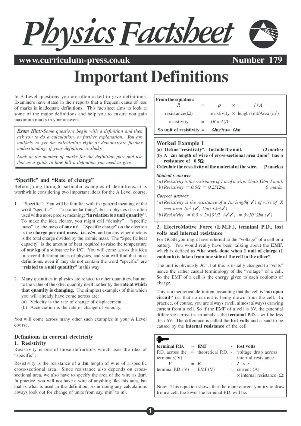 179 Important Definitions