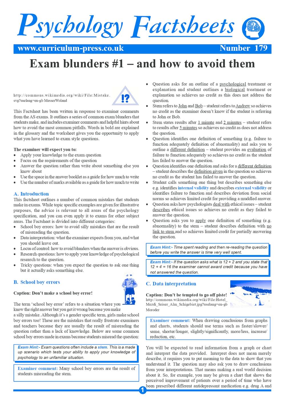 179 Exam Blunders 1