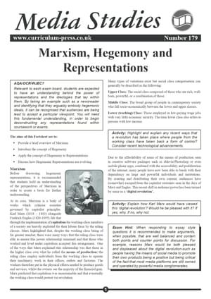 179 Marxism, Hegemony And Representations