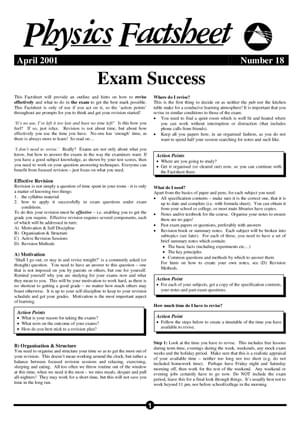 18 Exam Success
