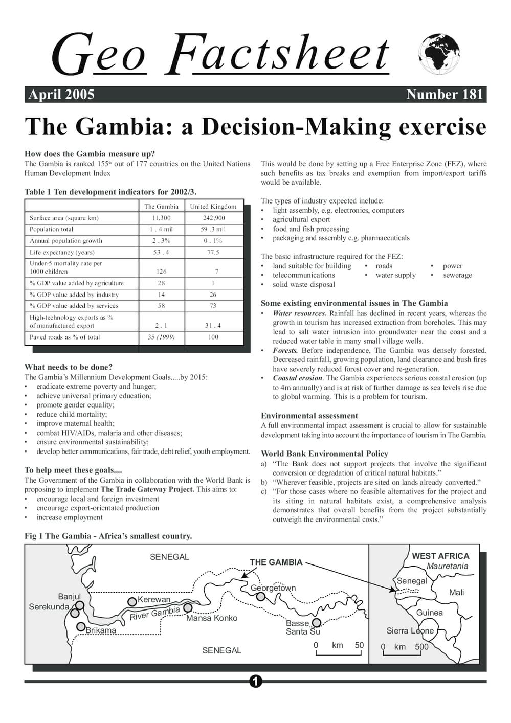 181 Gambia Decision Making Exercise