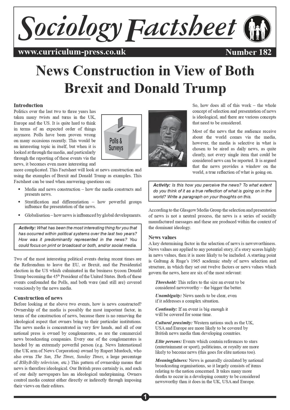 182 News Construction (Brexit And Trump)