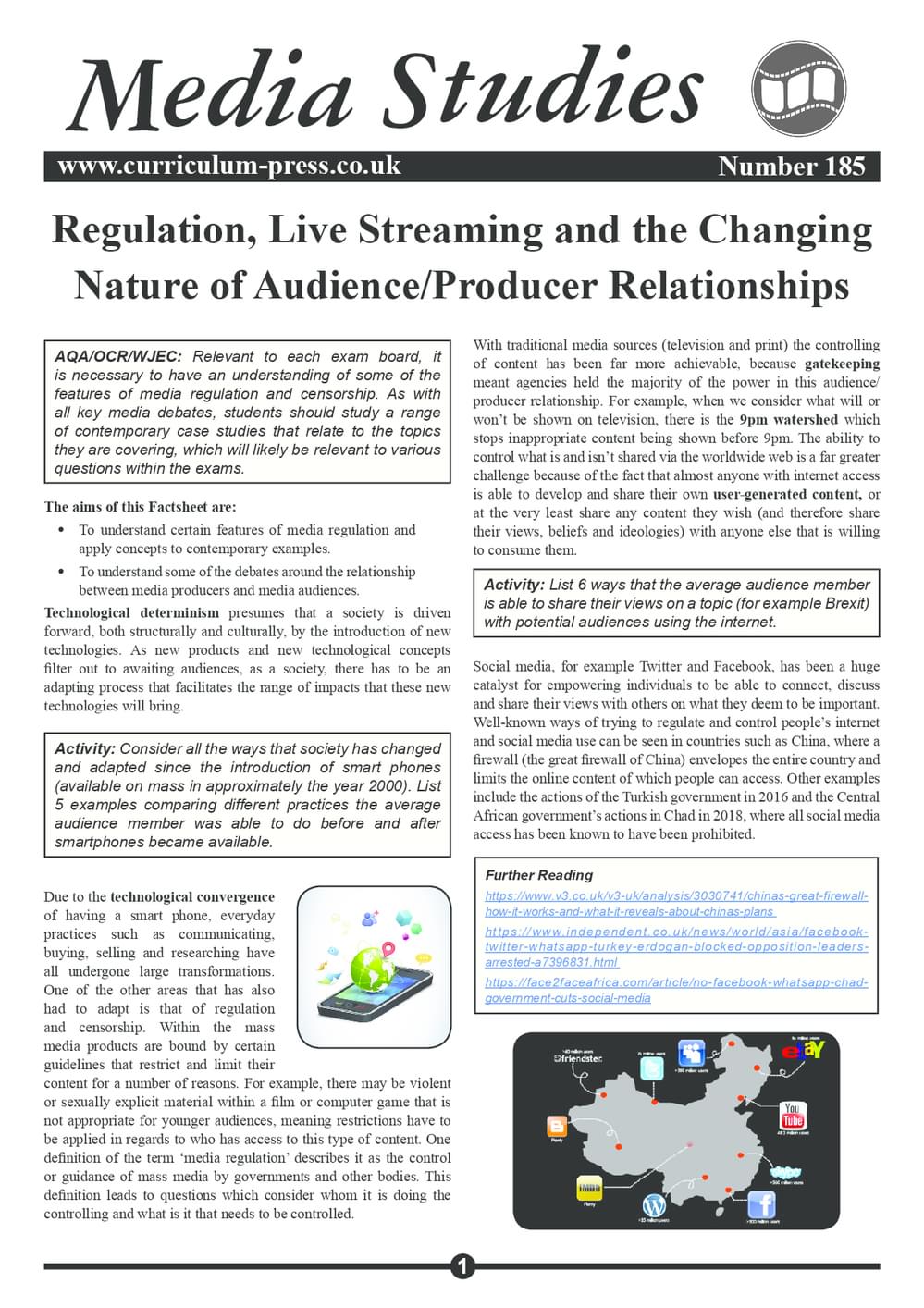 185 Regulation Live Streaming Audience Producer Relationships