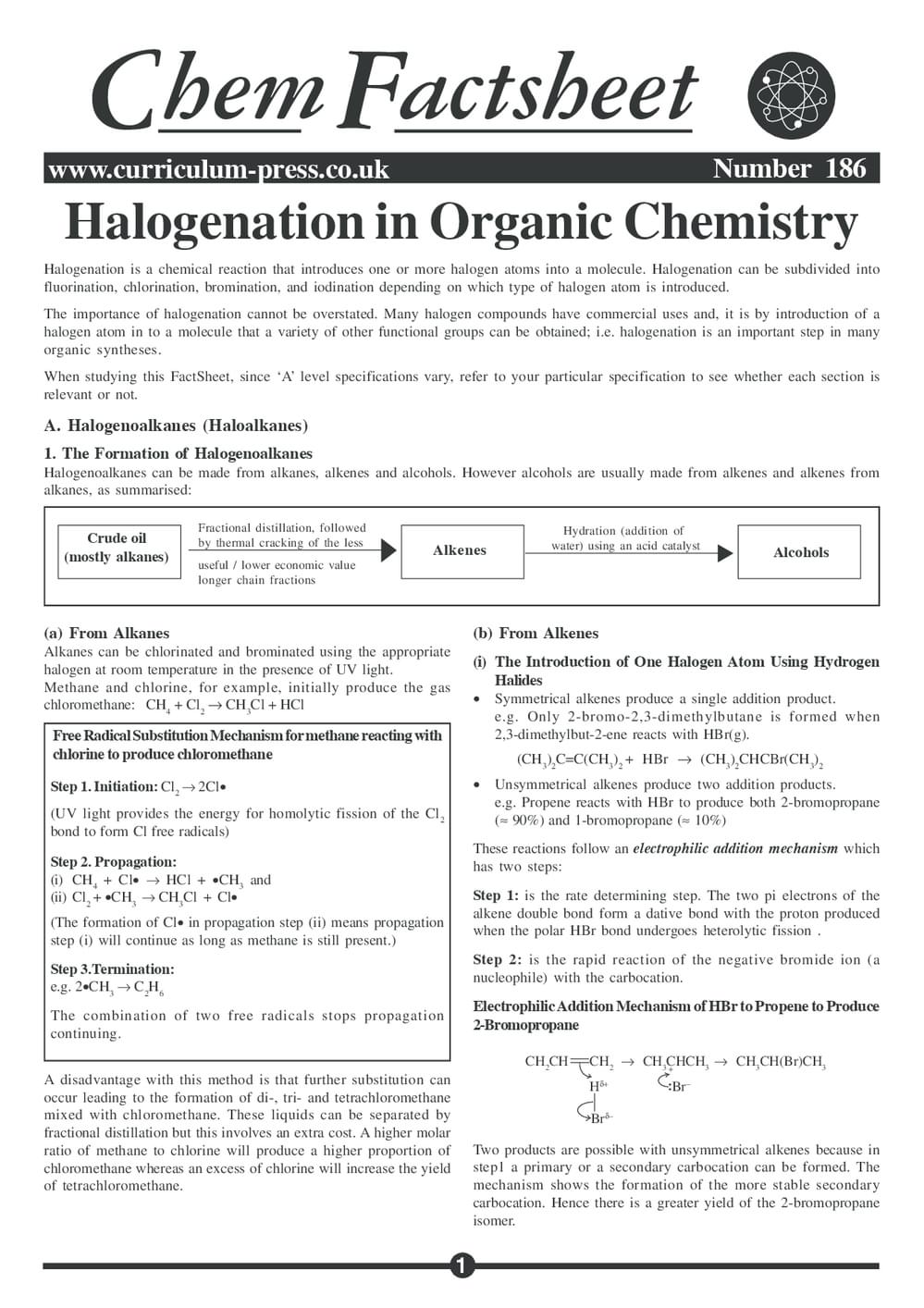 186 Organic Halogenation