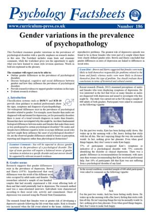 186 Gender Variations Psychopathology