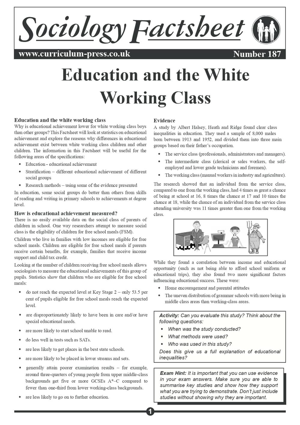 187 Education And The White Working Class
