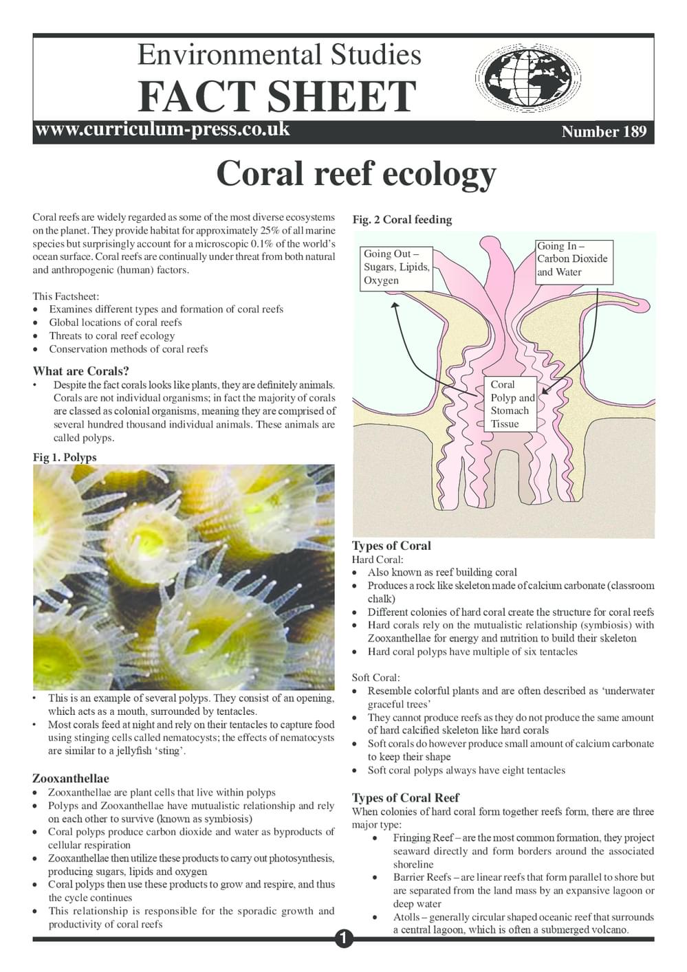 189 Coral Reef Ecology