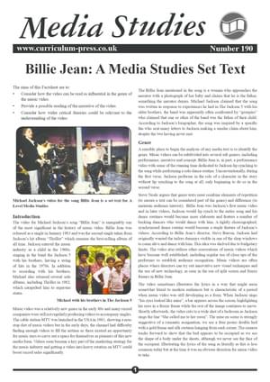 190 Billie Jean A Media Studies Set Text