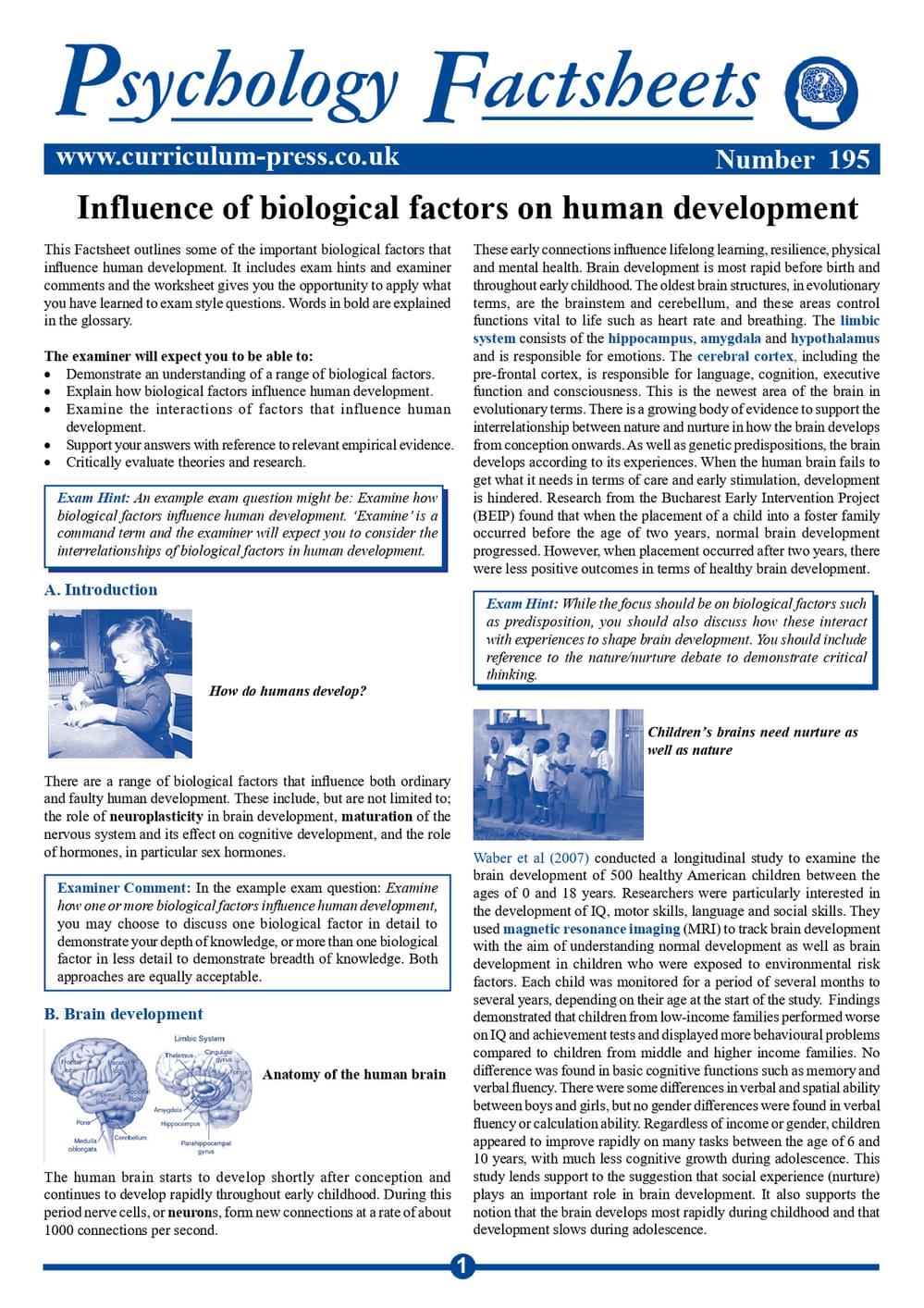 195 Biological Factors On Human Development