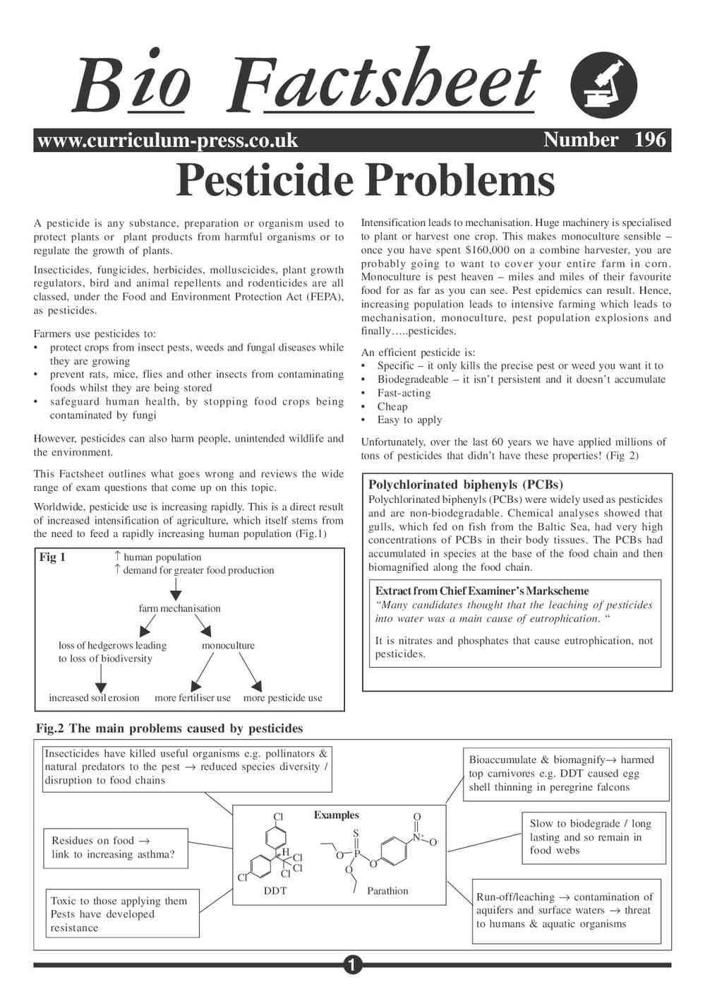 196 Pesticide Prob
