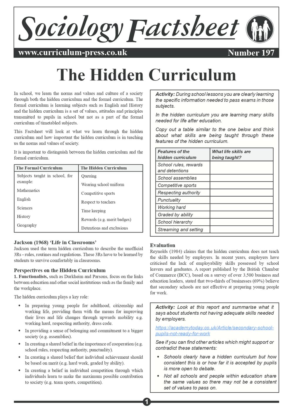 197 The Hidden Curriculum