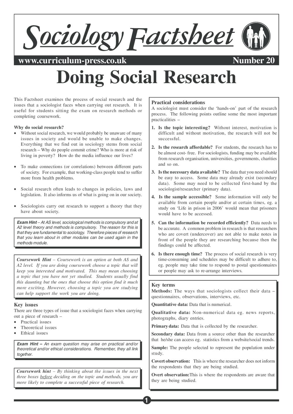 20 Social Research