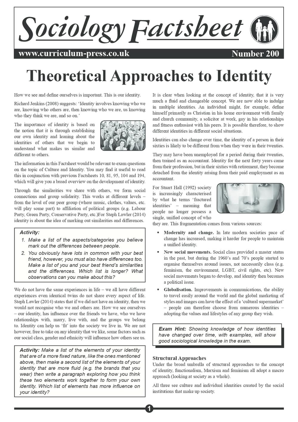 200 Theoretical Approaches To Identity