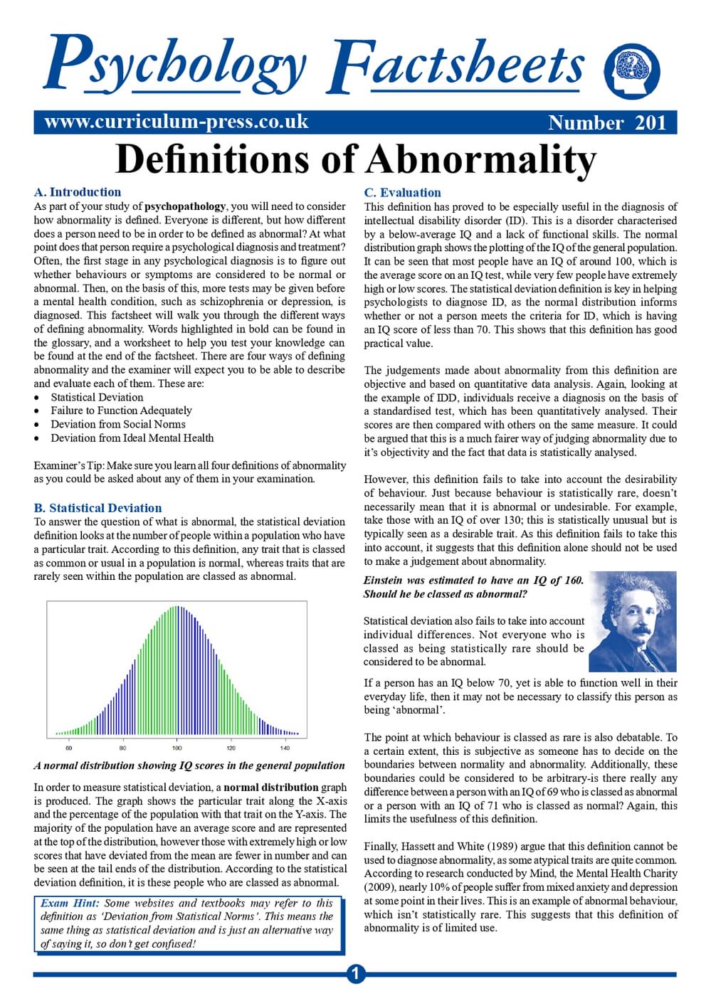 201 Definitions Of Abnormality